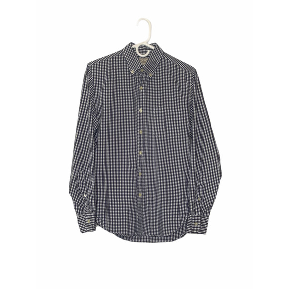 J Crew Men's Blue Gingham Print Long Sleeve Button Up Casual Shirt Size Small - Picture 4 of 5